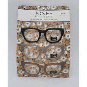 Jones New York Designer Reading Glasses+2.50 Brand New Eyeglasses